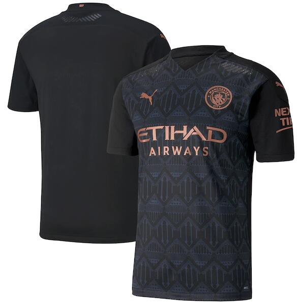 Manchester City Away Black Soccer Jersey Shirt Player Version 2020/21